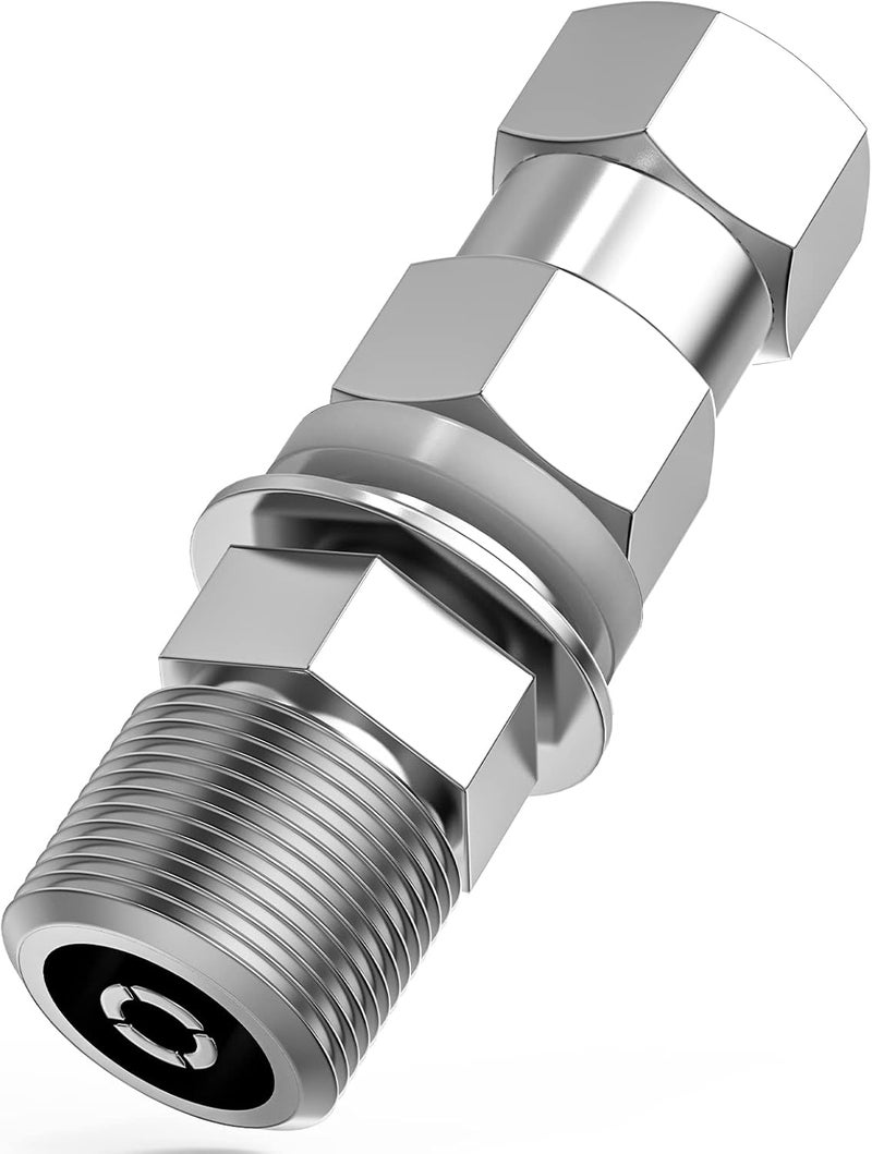 Ancable Heavy Duty CB Antenna Stud Mount Adapter Copper Nickel Plated with SO-239 Connector for Mounting 3/8 x 24 Threads CB HAM Radio Antennas - Image 1